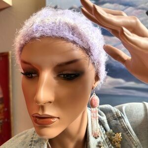 Sale is for (2) handknit headwarmers. Pastel colors, super soft size about MD/LG
